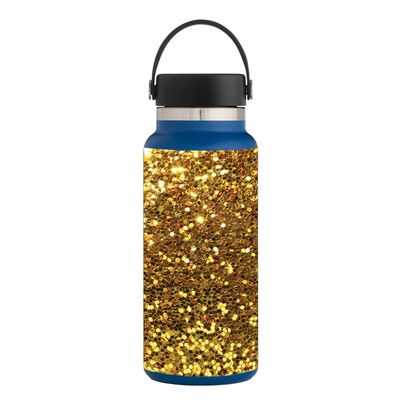 MightySkins Skin for Hydro Flask 32 oz. Wide Mouth - Gold Dazzle | Protective, Durable, and Unique Vinyl Decal wrap Cover | Easy to Apply, Remove, and Change Styles | Made in The USA