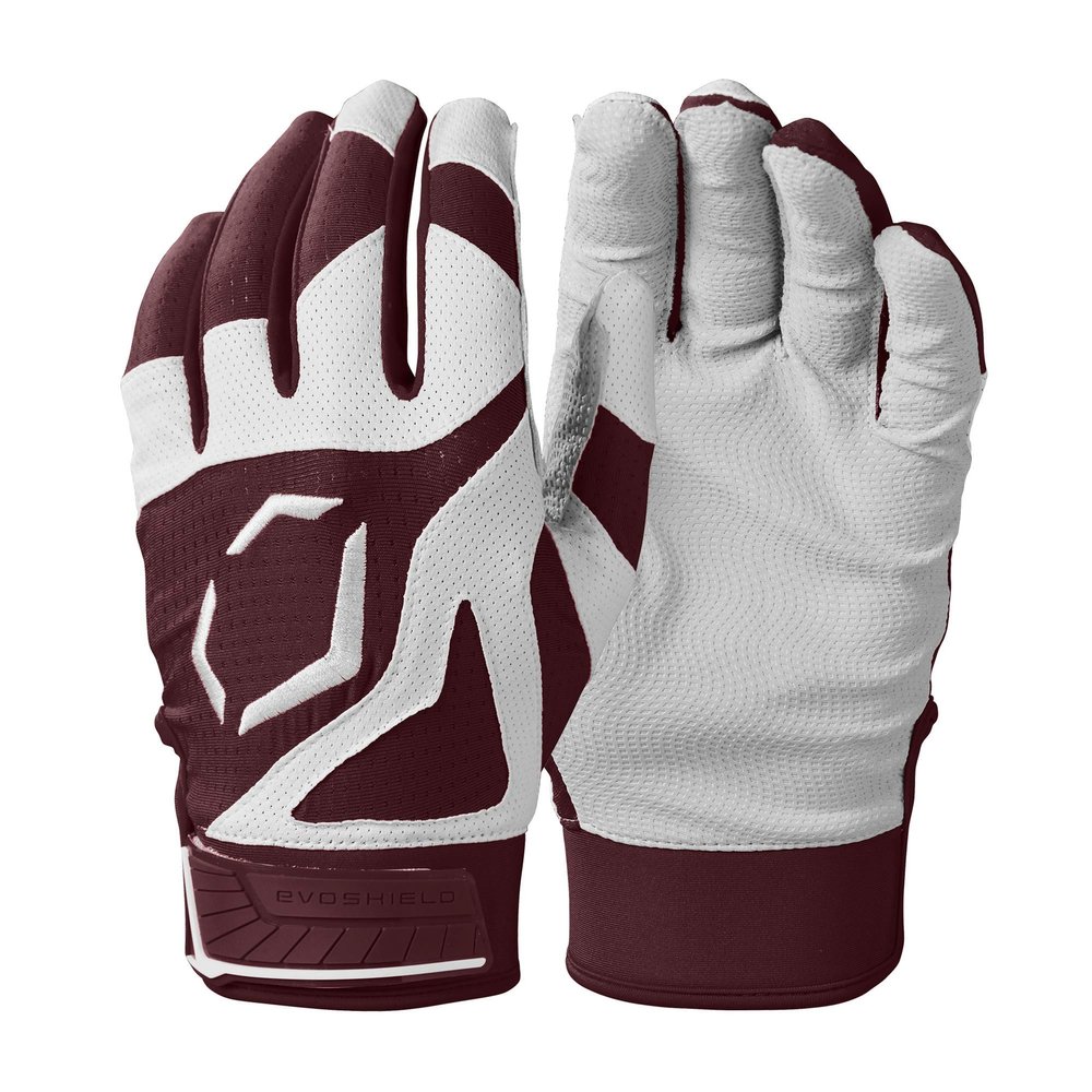 EvoShield SRZ-1 Adult Batting Gloves - Maroon, X-Large