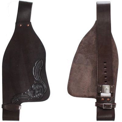 CHALLENGER Horse Western Adult Tooled Brown Leather Replacement Saddle Fenders 5229DB