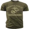 Black Ink Men's Marine Corps Semper Fi T-Shirt Large Olive view 1