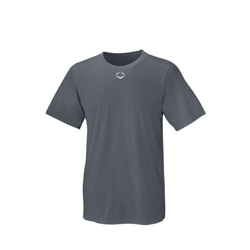 Evoshield Men's E306 Tech Tee Baseball Shirt-Charcoal,2X Large