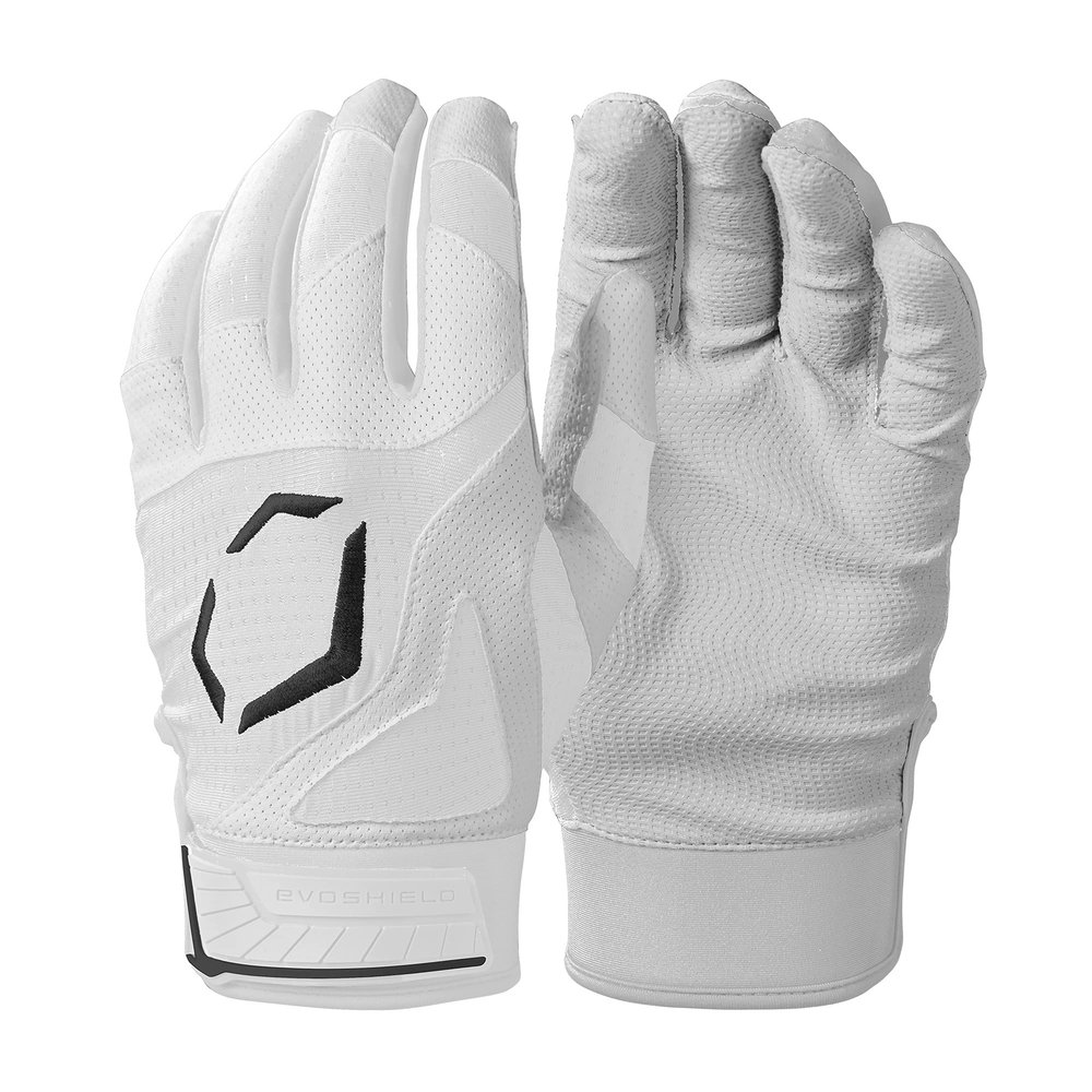 EvoShield SRZ-1 Adult Batting Gloves - White, Large
