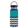 MightySkins Skin for Hydro Flask 32 oz. Wide Mouth - Teal Chevron | Protective, Durable, and Unique Vinyl Decal wrap Cover | Easy to Apply, Remove, and Change Styles | Made in The USA view 1