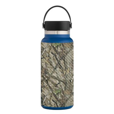 MightySkins Carbon Fiber Skin for Hydro Flask 32 oz. Wide Mouth - HTC Fall | Protective, Durable Textured Carbon Fiber Finish | Easy to Apply, Remove, and Change Styles | Made in The USA