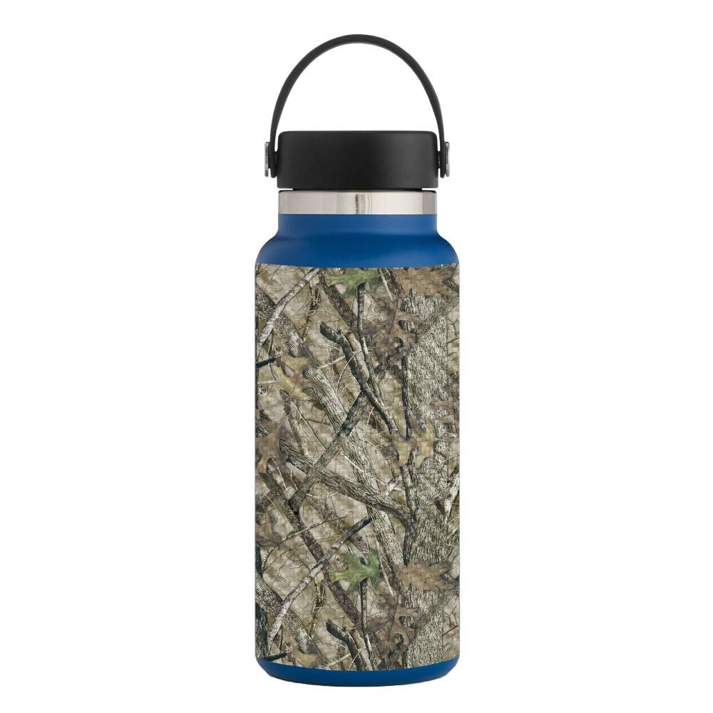 MightySkins Carbon Fiber Skin for Hydro Flask 32 oz. Wide Mouth - HTC Fall | Protective, Durable Textured Carbon Fiber Finish | Easy to Apply, Remove, and Change Styles | Made in The USA