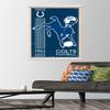 Trends International NFL Indianapolis Colts - Retro Logo 14 Wall Poster, 22.375" x 34", Premium Print and White Hanger Bundle view 2