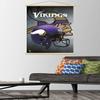 Trends International NFL Minnesota VIkings - Helmet 16 Wall Poster, 22.375" x 34", Premium Print and Beechwood Hanger Bundle view 2