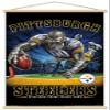 Trends International NFL Pittsburgh Steelers - End Zone 17 Wall Poster, 22.375" x 34", Premium Print and Beechwood Hanger Bundle view 1