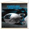 Trends International NFL Carolina Panthers - Helmet 16 Wall Poster, 22.375" x 34", Premium Print and Beechwood Hanger Bundle view 1