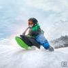 Gizmo Riders Skidrifter Sled for Kids, Snow Sled with Brake for Ages 3 and Up, Weight Capacity 150 lbs (Mystic Green) view 2