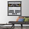 Trends International NBA San Antonio Spurs-Champions 17 Wall Poster with Wooden Magnetic Frame, 22.37" x 34.00", Premium Print and Black Hanger Bundle view 2