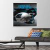 Trends International NFL Carolina Panthers - Helmet 16 Wall Poster, 22.375" x 34", Premium Print and White Hanger Bundle view 2