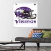 Trends International NFL Minnesota Vikings - Drip Helmet 20 Wall Poster, 22.375" x 34", Premium Print and White Hanger Bundle view 2