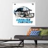 Trends International NFL Carolina Panthers - Drip Helmet 20 Wall Poster, 22.375" x 34", Premium Print and White Hanger Bundle view 2