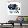 Trends International NFL Tennessee Titans - Drip Helmet 20 Wall Poster, 22.375" x 34", Premium Print and Beechwood Hanger Bundle view 2