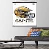 Trends International NFL New Orleans Saints - Drip Helmet 20 Wall Poster, 22.375" x 34", Premium Print and Black Hanger Bundle view 2
