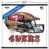 Trends International NFL San Francisco 49ers - Drip Helmet 20 Wall Poster, 22.375" x 34", Premium Print and Black Hanger Bundle view 2