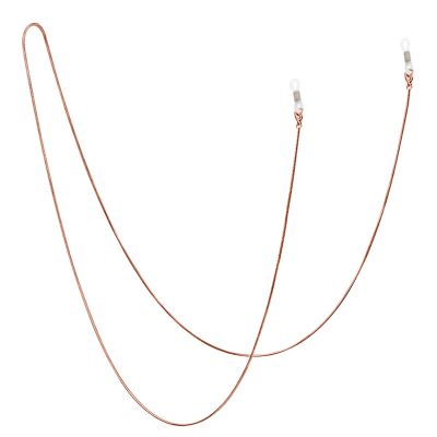 Jmkcoz Eyeglass Chain Holder Necklace Strap Sunglass Eyewear Retainer Lanyards 80cm Glasses Chain String Cord Rose Gold