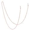 Jmkcoz Eyeglass Chain Holder Necklace Strap Sunglass Eyewear Retainer Lanyards 80cm Glasses Chain String Cord Rose Gold view 1