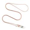 Jmkcoz Eyeglass Chain Holder Necklace Strap Sunglass Eyewear Retainer Lanyards 80cm Glasses Chain String Cord Rose Gold view 3