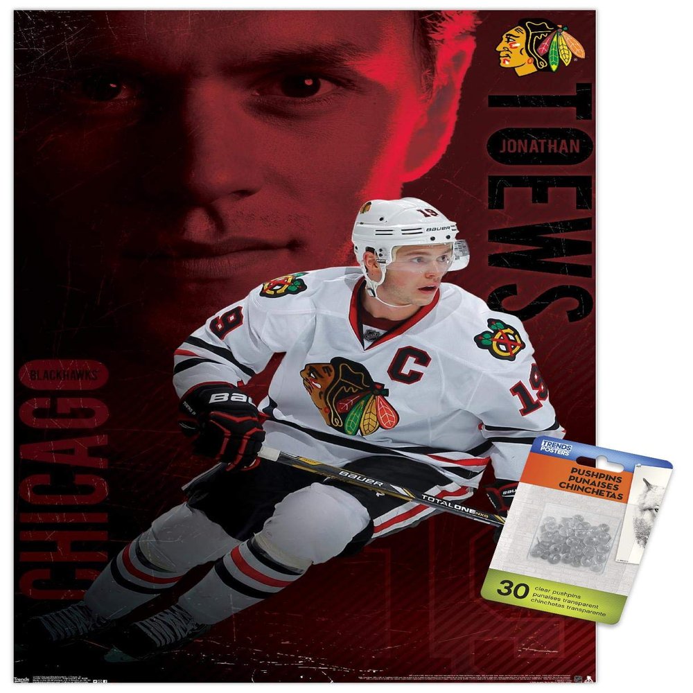 NHL Chicago Blackhawks - Jonathan Toews 13 Wall Poster with Push Pins