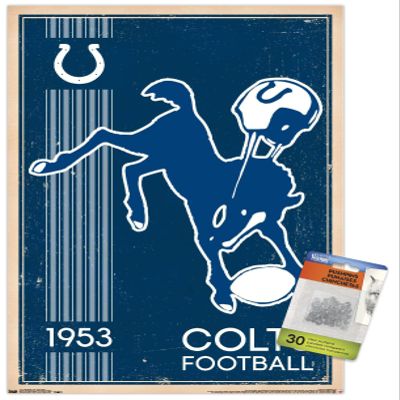 NFL Indianapolis Colts - Retro Logo 14 Wall Poster with Push Pins