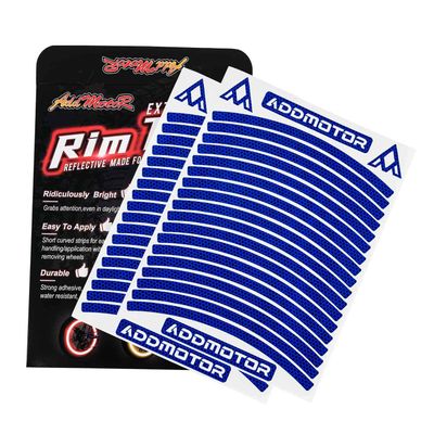 Addmotor Bike Wheel Rim Stickers Stripes Reflective Decals Tape Reflector for Bicycle Motorcycle Decoration (Blue, 26)