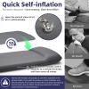 INVOKER Camping Sleeping Pad 3.15 Memory Foam Fast Self Inflating Insulated Durable Camping Mat Air Mattress with Pillowfor Tent, Traveling, Car, Camping, Grey view 2