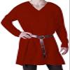 Medieval Renaissance Tunic Shirt Black Viking Surcoat Norseman Saxon SCA LARP (Red, Medium) view 1