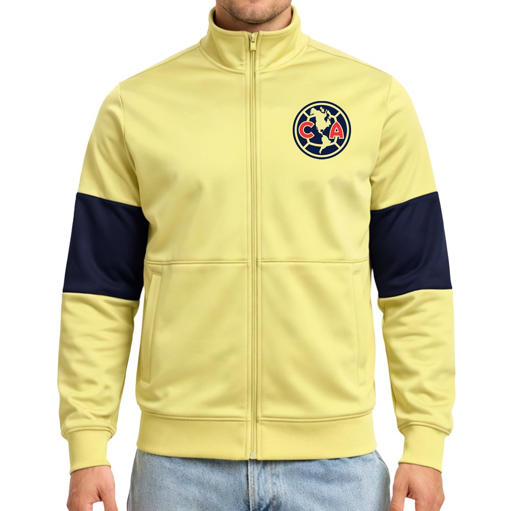 Icon Sports Officially Licensed Club America Soccer Track Jacket - Unisex Adult - CA49TJ Yellow M
