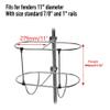 Stainless Steel Double Fender Holder,Boat Folding Fenders Fit for 7'' Diameter Fender,7/8''-1'' Rail (S) view 2