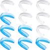 BBTO 20 Pieces Sports Mouth Guard Boxing Mouth Protection Athletic Mouthpiece for Football Basketball Hockey Karate Rugby Match (Adult (11 Yrs & Above),Transparent Color, Blue)