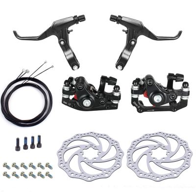 SENQI Aluminum Alloy Disc Brake Kit Front and Rear for Mountain Bikes Folding Bikes Bicycle Brake Kit Mechanical Disc Brake Set