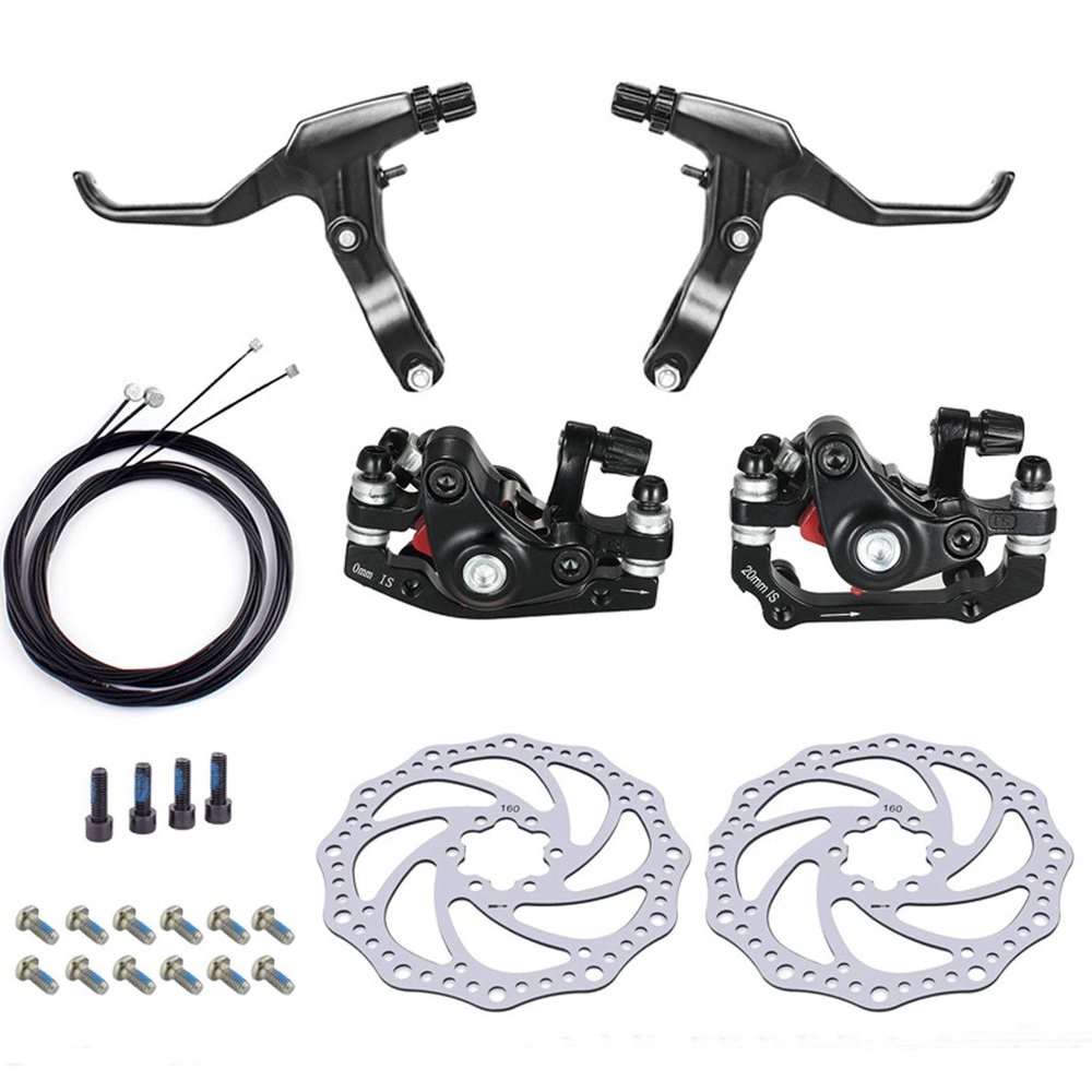 SENQI Aluminum Alloy Disc Brake Kit Front and Rear for Mountain Bikes Folding Bikes Bicycle Brake Kit Mechanical Disc Brake Set