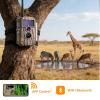 BLAZEVIDEO 2-Pack Wireless Trail Camera WiFi Stealth Camouflage Game & Wildlife Cameras Night Vision for Hunting 32MP 1296P Wildlife Deer Camera No Flash Motion Activated IP66 Waterproof & Time Lapse view 2