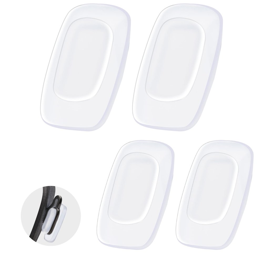 Betterun 2 Pairs White Soft Silicone Replacement Nose Pads for Costa South Point/Flagler/Ponce;for Oakley Cartridge/Spindle/Latch Key Glasses