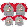 Christmas Matching Shirt for Family Santa Goose with Scarf Printed Funny Xmas Raglan Shirt view 1
