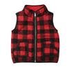Kids Baby Girl Boy Buffalo Plaid Sweater Tops Zipper Front Vest Coat Warm Winter Clothes (A-Red, 4T) view 1