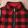 Kids Baby Girl Boy Buffalo Plaid Sweater Tops Zipper Front Vest Coat Warm Winter Clothes (A-Red, 4T) view 4