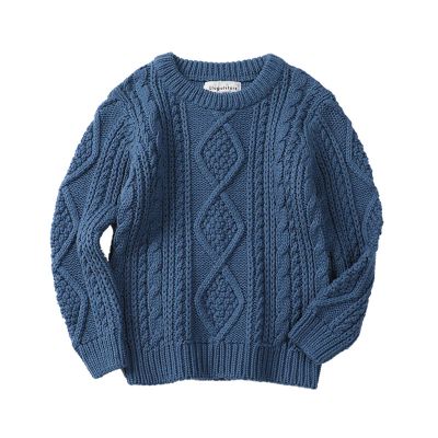 Moru Toddler Girls Boys Fall Winter Cute Cable Knit Pullover Sweaters Jacket 2-7 Years (Blue, 3-4 Years)