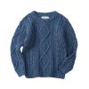 Moru Toddler Girls Boys Fall Winter Cute Cable Knit Pullover Sweaters Jacket 2-7 Years (Blue, 3-4 Years) view 1