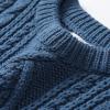 Moru Toddler Girls Boys Fall Winter Cute Cable Knit Pullover Sweaters Jacket 2-7 Years (Blue, 3-4 Years) view 3