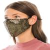 Beyond Trim 3 Pack Adult Women Face Covering Glitter Fabric Cloth Protection Cover Reusable Washable Breathable MA1027 Bur/GOL/Blk view 4