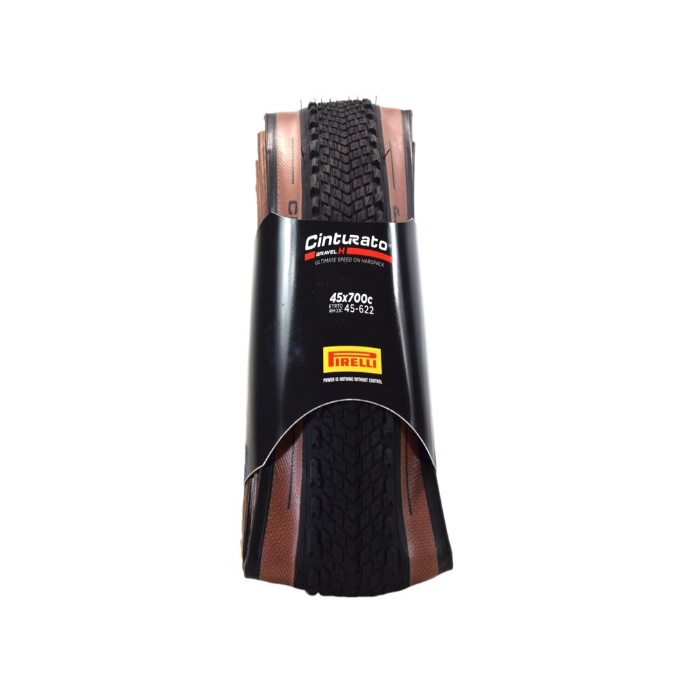 Pirelli Cinturato Gravel H Classic 45-622 (700 x 45c) Gravel Bike Tire (Classic Tan) Designed for Compact Terrain - SpeedGRIP Compound for Superior Grip in All Weather (1 Tire)