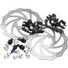 TOBWOLF 1 Pair MTB Front & Rear Cable Disc Brake Aluminum Alloy Caliper Post Mount, 2PCS 160mm Stainless Steel 6-Bolt Disc Rotors for Mountain Bike Road Bike Folding Bike BMX view 2