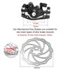 TOBWOLF 1 Pair MTB Front & Rear Cable Disc Brake Aluminum Alloy Caliper Post Mount, 2PCS 160mm Stainless Steel 6-Bolt Disc Rotors for Mountain Bike Road Bike Folding Bike BMX view 3