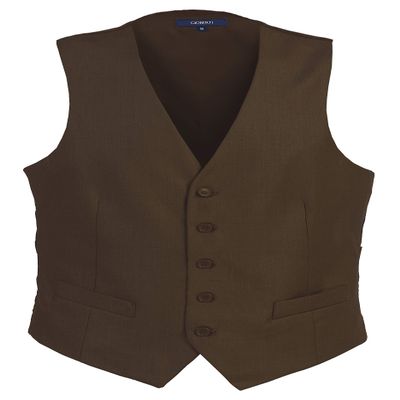 Gioberti Men's Formal Suit Vest Fit for Business or Casual Dress, Light Brown, 4X-Large