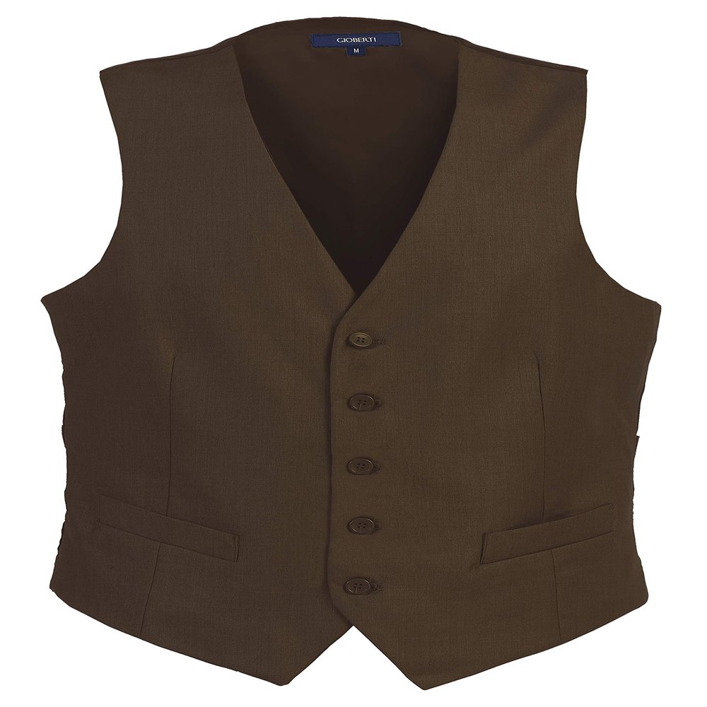 Gioberti Men's Formal Suit Vest Fit for Business or Casual Dress, Light Brown, 4X-Large
