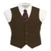 Gioberti Men's Formal Suit Vest Fit for Business or Casual Dress, Light Brown, 4X-Large view 2