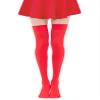 Lastclream Women Costume Thigh High Silk Stockings for Girls Over Knee Socks Cosplay Knee High Hosiery (Red) view 1